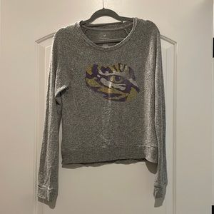 LSU grey lightweight sweatshirt